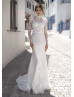 Long Sleeves Beaded Ivory Lace Tulle Exquisite Wedding Dress Long Sleeves Beaded Ivory Lace Tulle Exquisite Wedding Dress